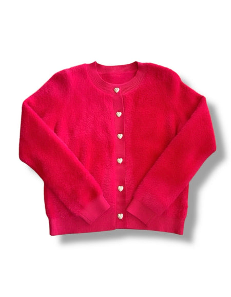 Valentine Fuzzy Cardigan