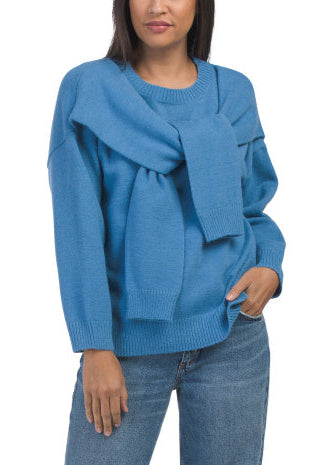 Double Knot Sweater- Blue