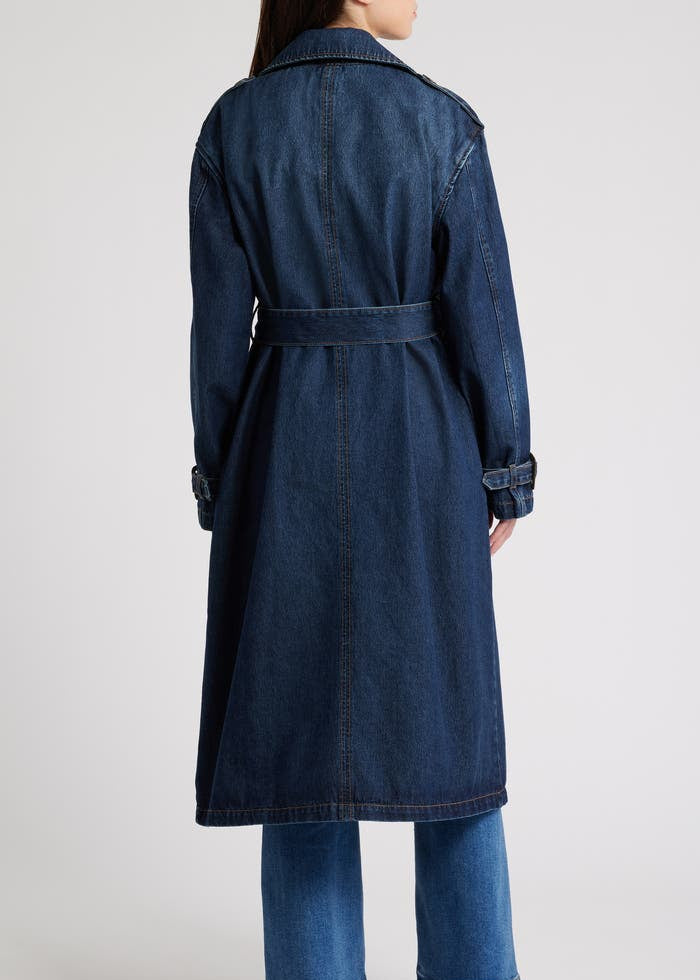 Britney Denim Trench Coat