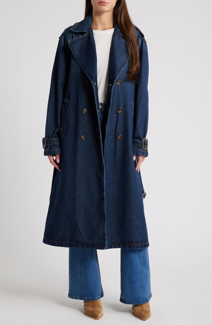 Britney Denim Trench Coat