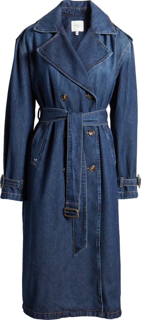 Britney Denim Trench Coat