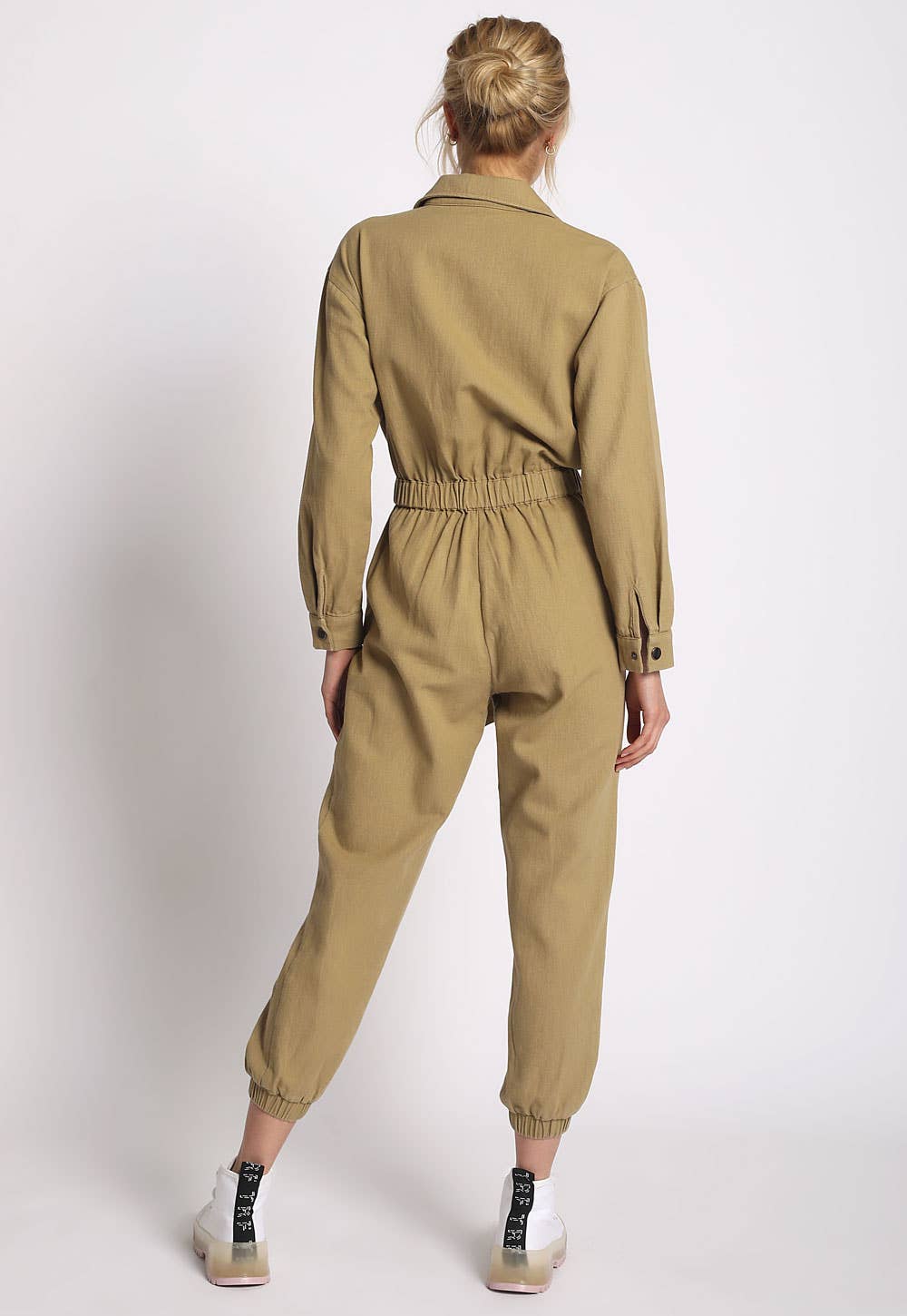 Khaki Utility Jumpsuit - hokiis