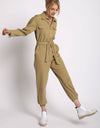 Khaki Utility Jumpsuit - hokiis