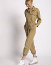 Khaki Utility Jumpsuit - hokiis